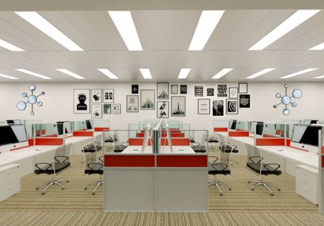 百济神州办公室800平米现代风格装修效果图
