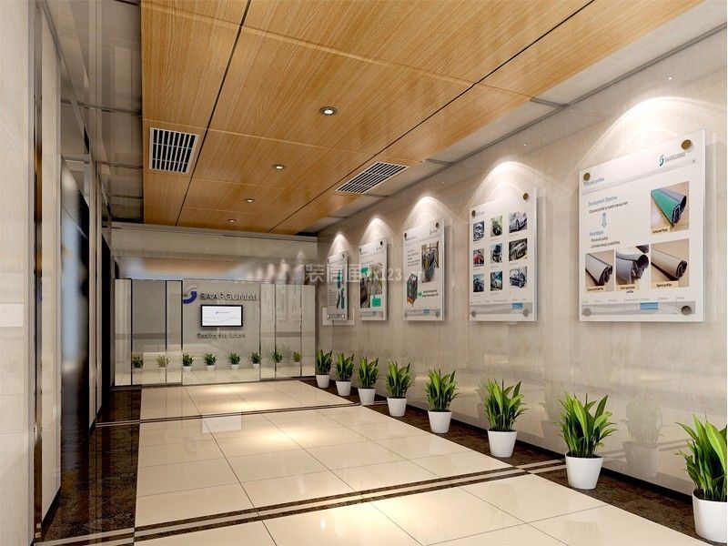 办公室走廊装修设计图片 办公室走廊效果图 
