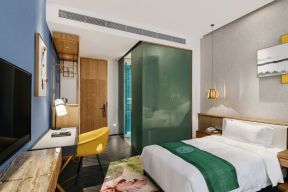 成都小型宾馆客房装修设计实景图2023