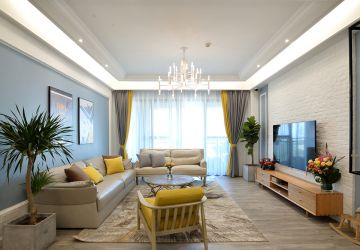 金樾和著现代风格122平米三居室装修效果图