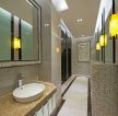 成都新中式风格饭店洗手间设计装修图片