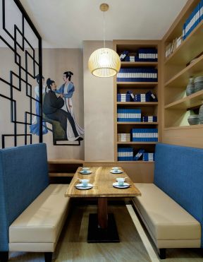 成都饭店餐厅卡座沙发设计装修图片2023