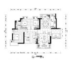 昌茂城邦155平米三居室新中式装修设计