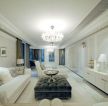 合肥大户型新房客厅白色沙发装修设计图