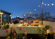 阳泉310㎡顶层洋房装修案例分享，养花、聚餐两不误！
