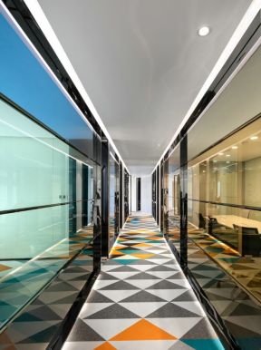 2023天津写字楼办公室走廊地毯装修图片