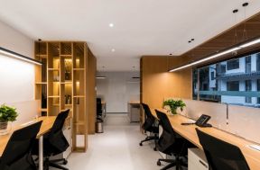 天津写字楼小型办公室隔断架装修设计图