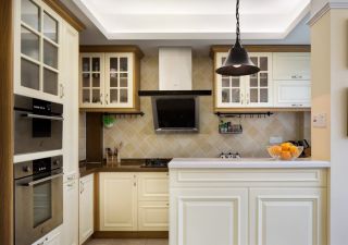 合肥简欧风格厨房吧台装修设计图大全2023