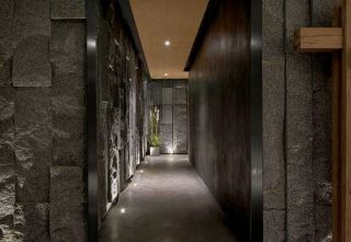 天津餐饮店装修室内走廊过道设计效果图