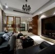 深圳148平新房客厅真皮沙发装修图片大全