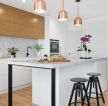 合肥145平北欧风格家庭厨房吧台设计效果图