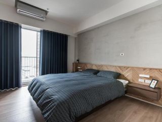 合肥北欧风格单身公寓卧室窗帘装修效果图
