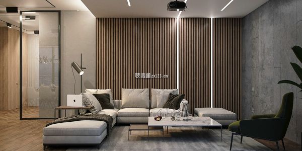 海德国际社区140平米现代风格三居室装修案例