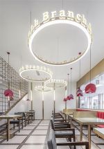 深圳餐饮店创意吊灯装修设计实景图