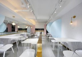 深圳餐饮店大厅背景墙壁灯装修设计图