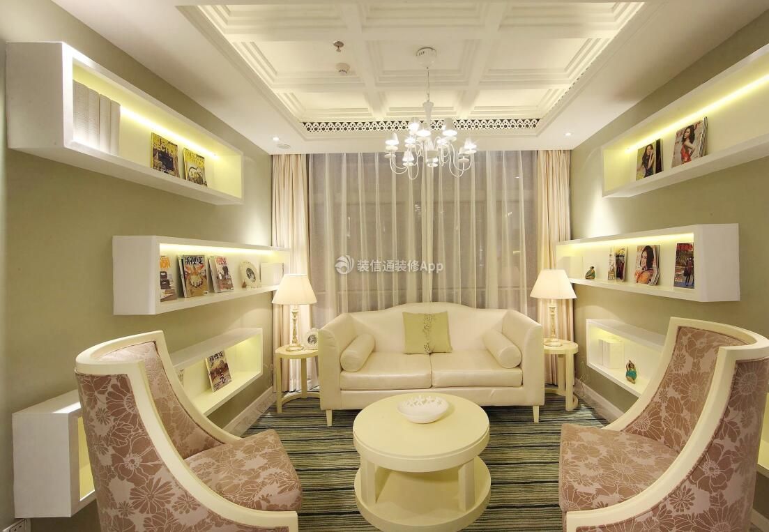 杭州小型美容院接待区装修设计效果图片