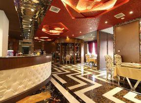 深圳西餐厅室内地板砖装修设计效果图片
