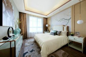 中式风格110平三居卧室设计图