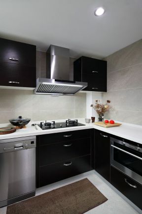 深圳现代简约厨房烤漆橱柜设计装修效果图