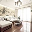 深圳中式风格客厅室内木地板装修设计欣赏