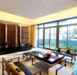 深圳中式风格室内客厅餐厅隔断设计图片2023 