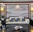 深圳中式风格客厅室内背景墙壁灯装修设计图