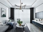 中建悦海现代简约风格103平米二居室现代风格装修设计