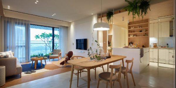 华城新天地143㎡四居室自然简约原木设计装修案例