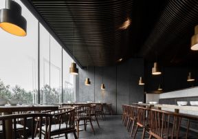 2023深圳餐饮店大厅吊顶造型设计装修图