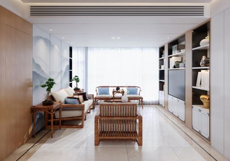 现代新中式135平米家装设计案例