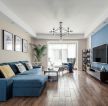 深圳美式风格房屋客厅实木地板装修图片2023
