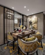 海达天龙府邸132㎡中式风格四居室装修案例