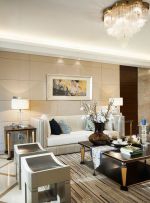 深圳房屋装修现代风格客厅沙发摆放图片