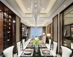 深圳房屋装修现代风格餐厅水晶灯图片赏析