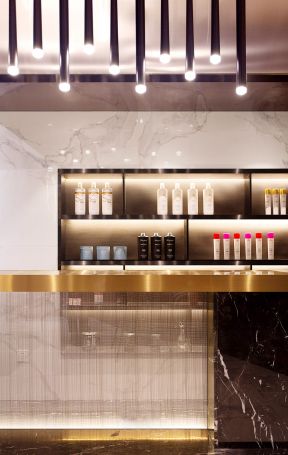 2023杭州现代风格美发店置物柜装修设计图