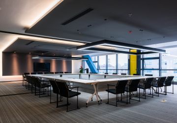 600平米办公空间装饰设计装修效果图案例