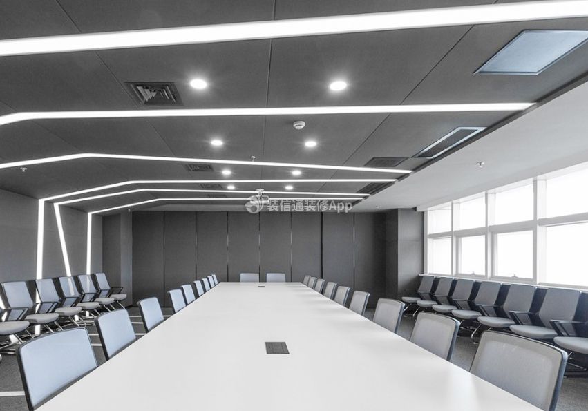 合肥写字楼现代风格会议室吊顶设计效果图2023