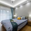 2023杭州排屋别墅新中式卧室台灯装修设计图片