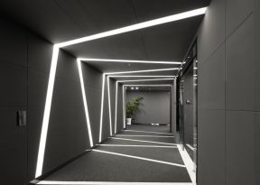 写字楼走廊设计  走廊灯装修效果图 