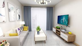 现代风格86平米两居室客厅沙发装修效果图
