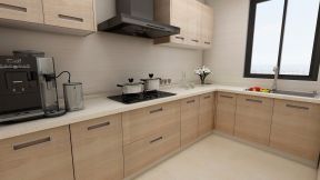 现代风格86平米两居室厨房灶台装修效果图