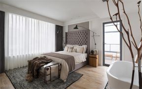 北京简欧风格别墅卧室地毯装修设计图片 