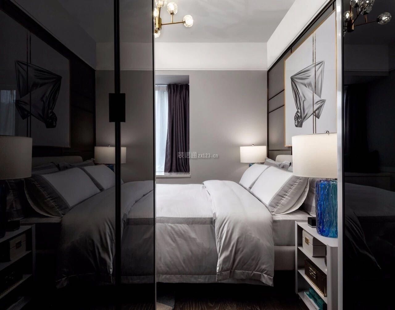 卧室现代装修 卧室现代窗帘 卧室现代装修效果图大全2020图片 