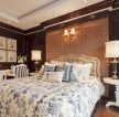 天津家庭别墅装修美式风格卧室设计效果图