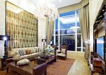 天津家庭别墅客厅沙发背景墙装修设计图 