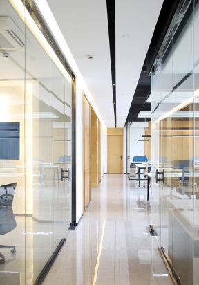 深圳现代写字楼办公室走廊吊顶设计效果图