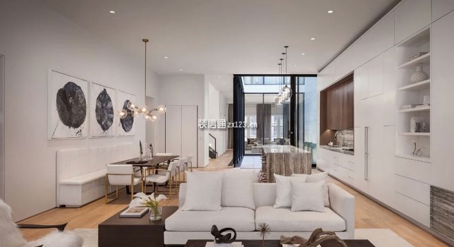 恒大悦澜湾200平米现代简约四居室装修案例