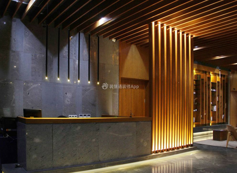 北京精品酒店前台服务台设计装修图片