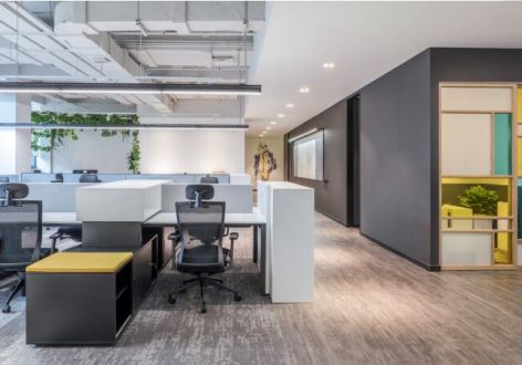 互联网公司办公室现代风格1500平米装修效果图