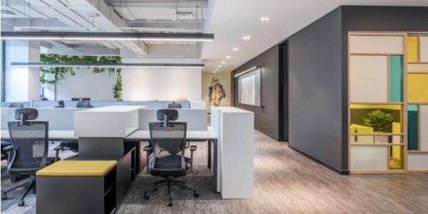 互联网公司办公室现代风格1500平米装修效果图